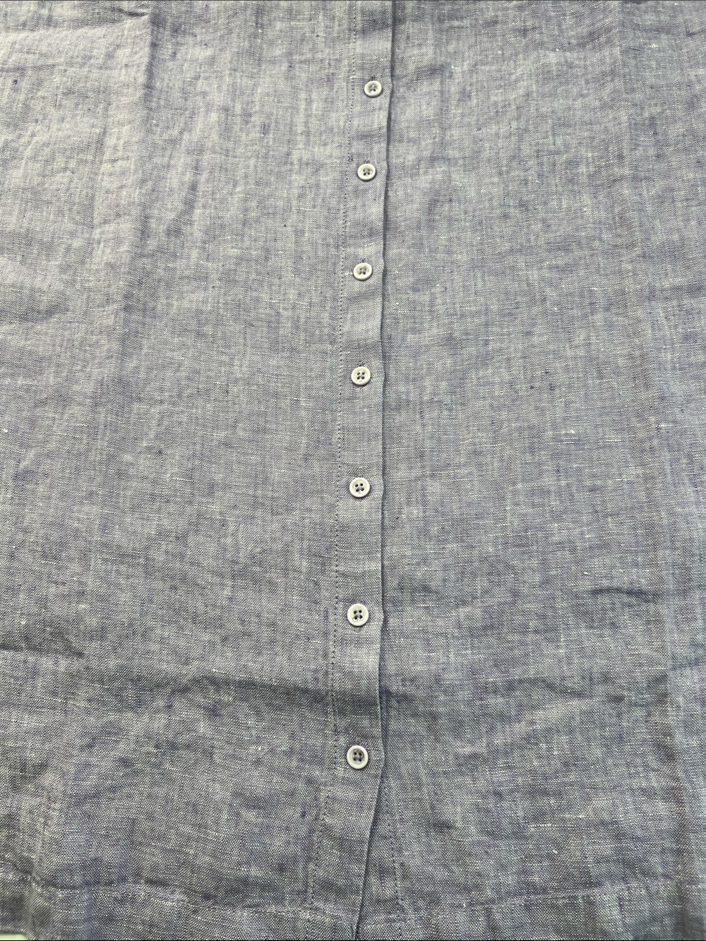 Garnet Hill Sleeveless Lavender Linen Shirt Dress - Picture 10 of 16